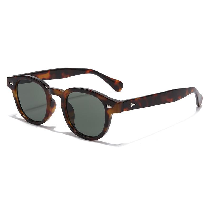 European & American Retro Rivet Small Frame PC Sunglasses: Unisex Stylish High-End Driving & Sunscreen Glasses