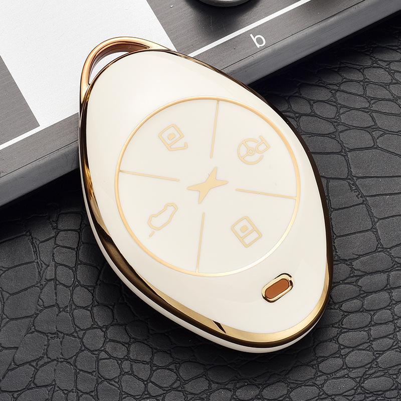 Luxury Key Case for 2021 Xpeng Motors G3/P7 - Unisex Full Cover with Buckle