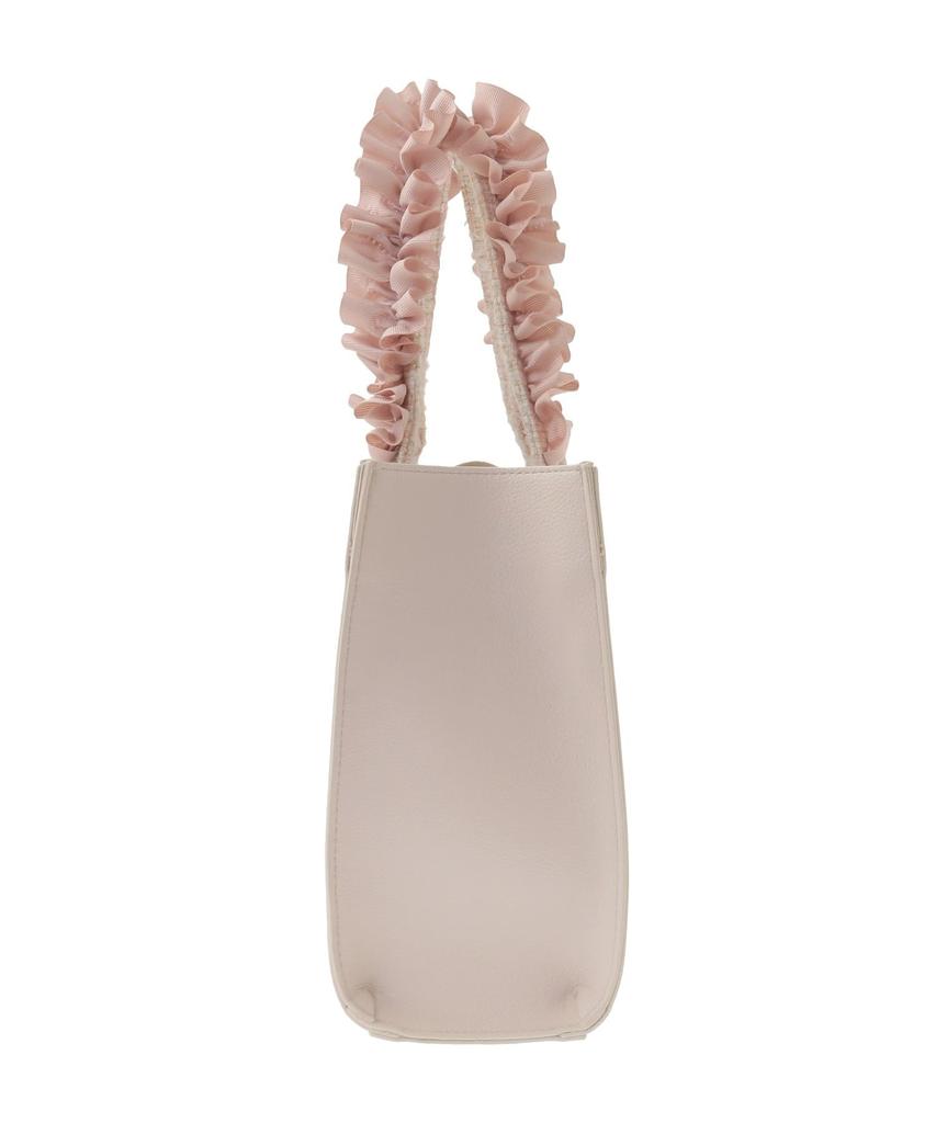 Maison de Fleur Linton Tweed Square Frill Tote 08000658300 Women's Bag, Black,