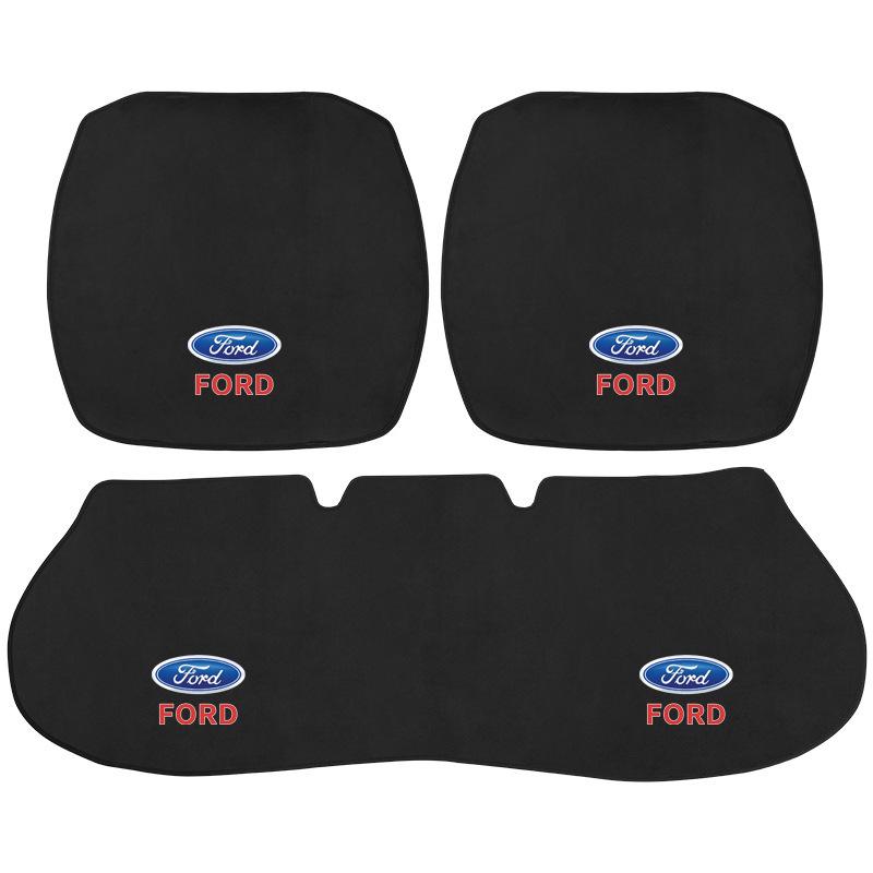 Universal 3-Piece Flannel Car Seat Cushion Set for Mazda, Haval, Changan, and Geely