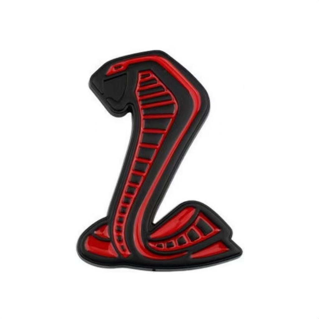 3D Metal Cobra Logo Sticker Car Front Grille Badge Body Fender Rear Trunk Emblem Decal Decor Accessories