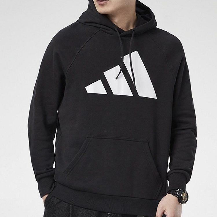 Adidas Sweatshirts Men's Black Hooded Moderate Regular GM6458