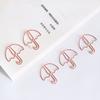 20pcs Umbrella Shape Paper Clip Creative Cute Bookmark Metal Color Cartoon Paper Clips For Planner Office Stationery