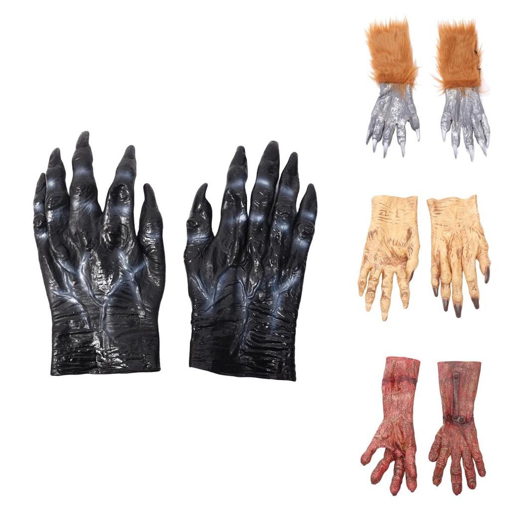 Halloween-Handschuhe für Erwachsene und Kinder Furchterregende blutbefleckte Werwolf-Handschuhe