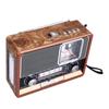 Vintage Radio Multifunctional AM FM SW Band Clock Flashlight Function Retro Bluetooth Speaker for