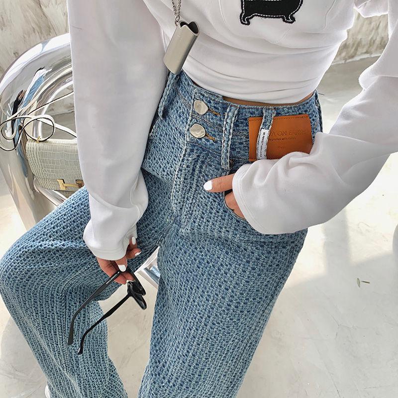 Women's High Waist Breathable Wide Leg Jeans - Autumn Collection