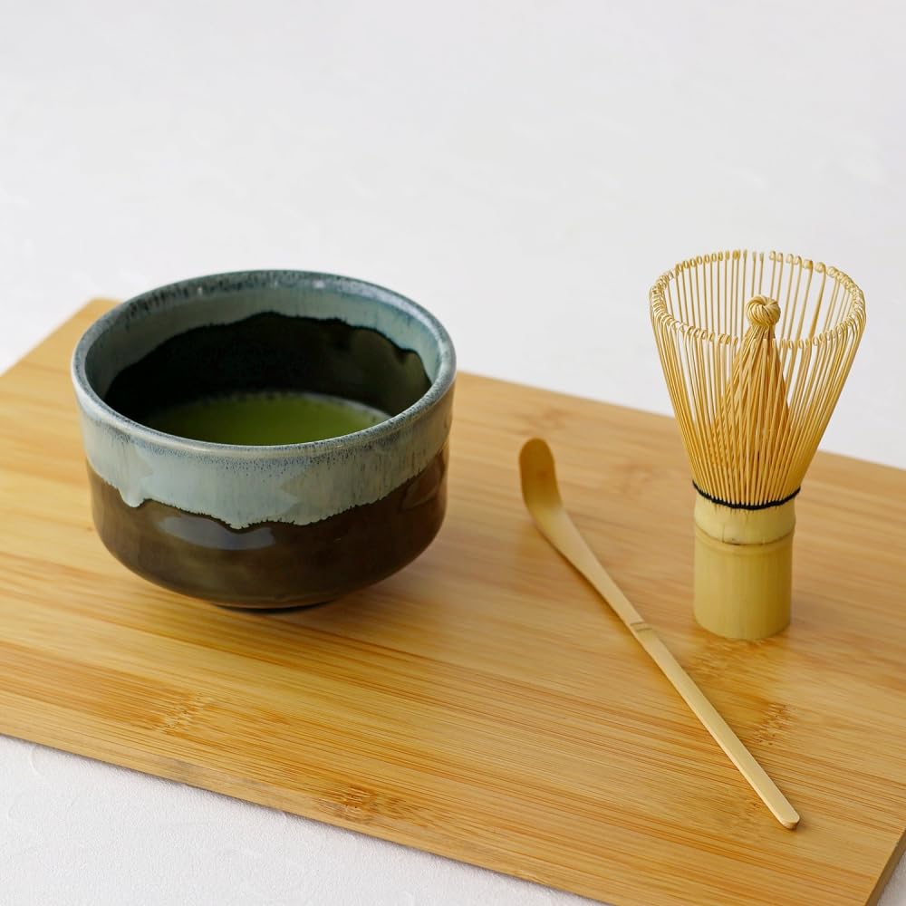 Dolce Duo Matcha Bowl, Kasumi Nagashi Pattern, Mino Ware, Made In Japan, 11cm, Approx. 420ml, Boxed, MW-1857, Perfect for the Tea Ceremony