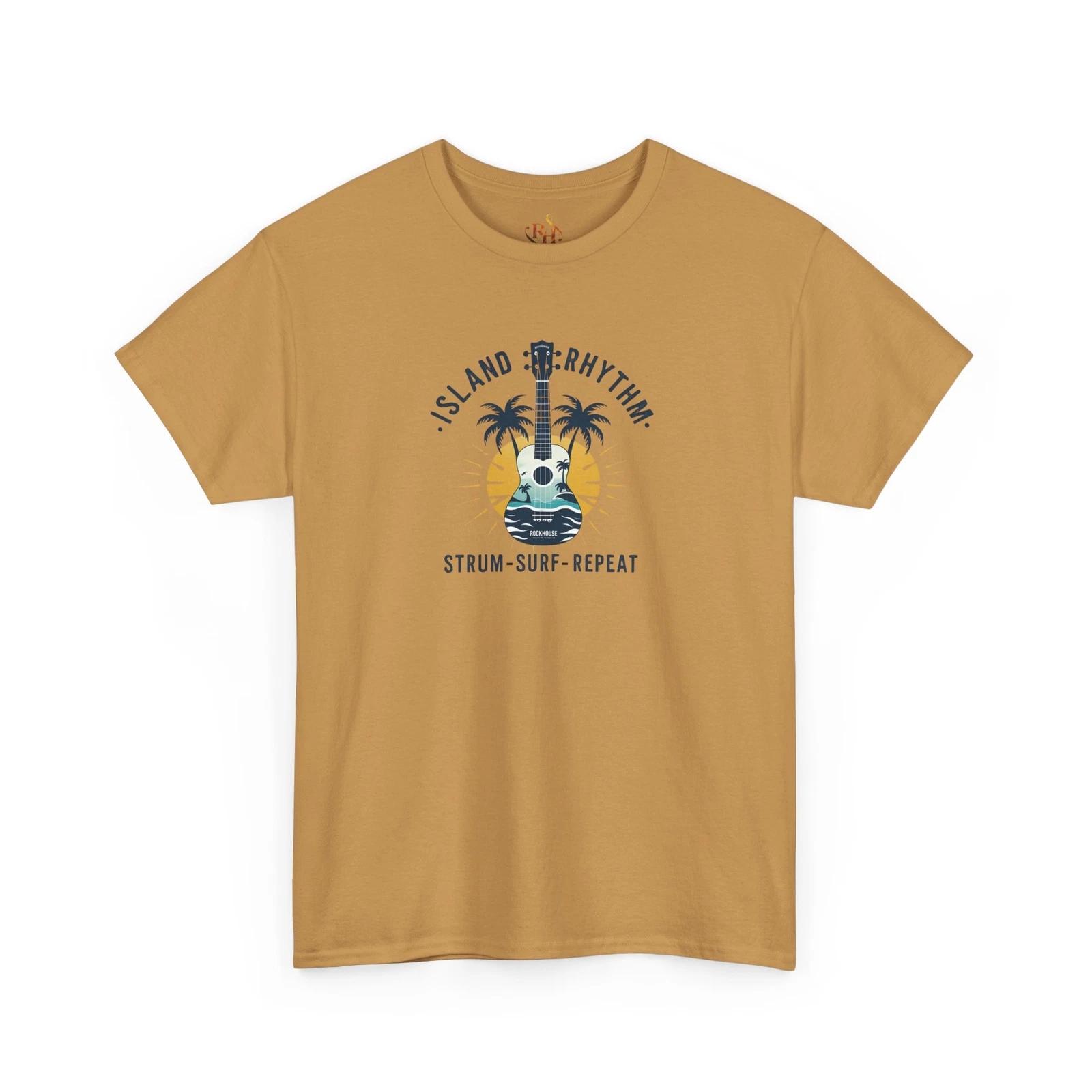

Tropical Vibe Band Tee - Unisex Vintage T-Shirt Surf Custom, Summer Designer Cot L