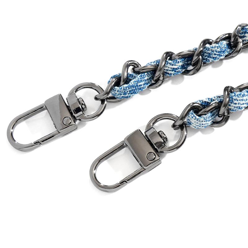25/120Cm Verstellbare Metalltaschenkette Für Geflochtenen Denim Schulter Crossbody Handtaschenriemen DIY Handgefertigt Abnehmbare Riemen