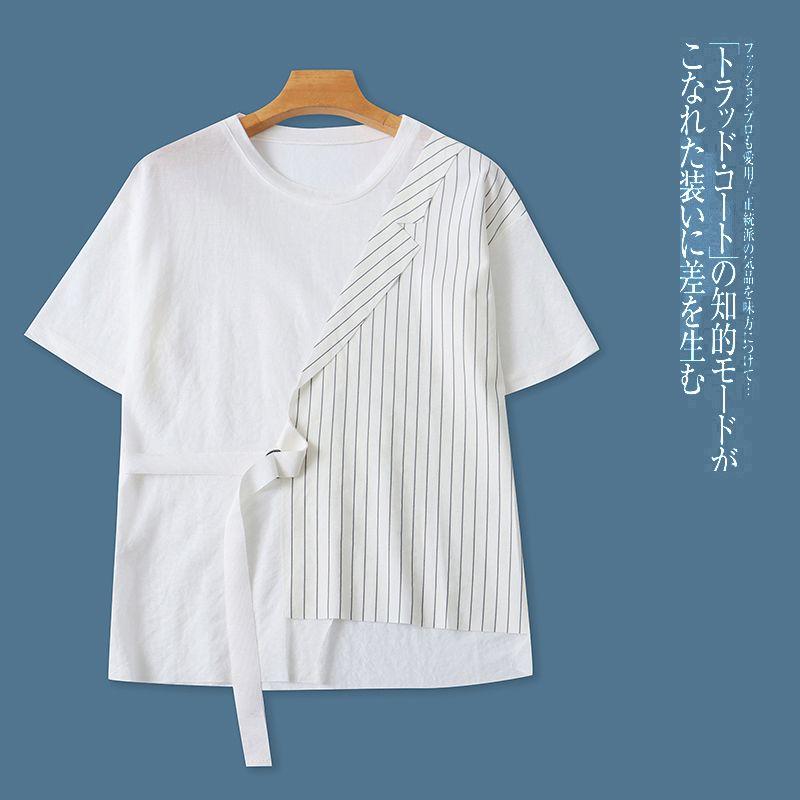 

Футболка с цветными блоками Летняя Новая Женская одежда Молодежная Мода Пуловер с круглым вырезом Короткий рукав Контрастный цвет Приталенная Лоскутная футболка 31385 Rice White spell Stripes A- 6-7-5 All yards