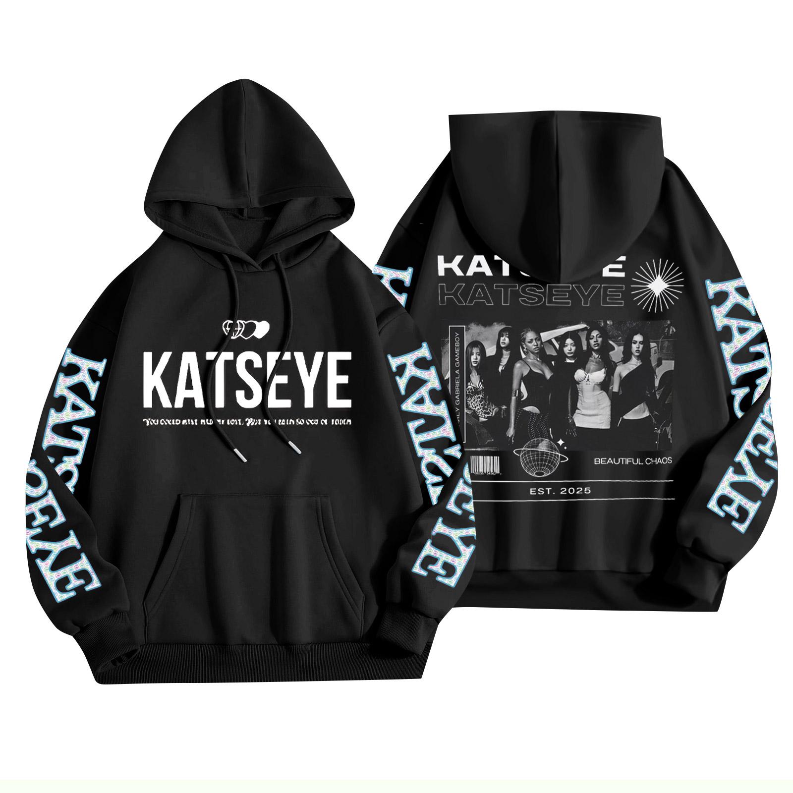 

Унісекс Модний Легкий Пуловер з Довгим Рукавом з Кишенями Толстовка з Принтом L чорний