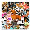 50 Dachshund Dog Dog Cartoon Cute Animal Children's DIY Skateboard Mobile Phone Case Suitcase Stickers