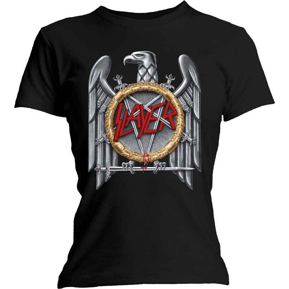 Slayer Unisexs Silver Eagle Tshirt Black S