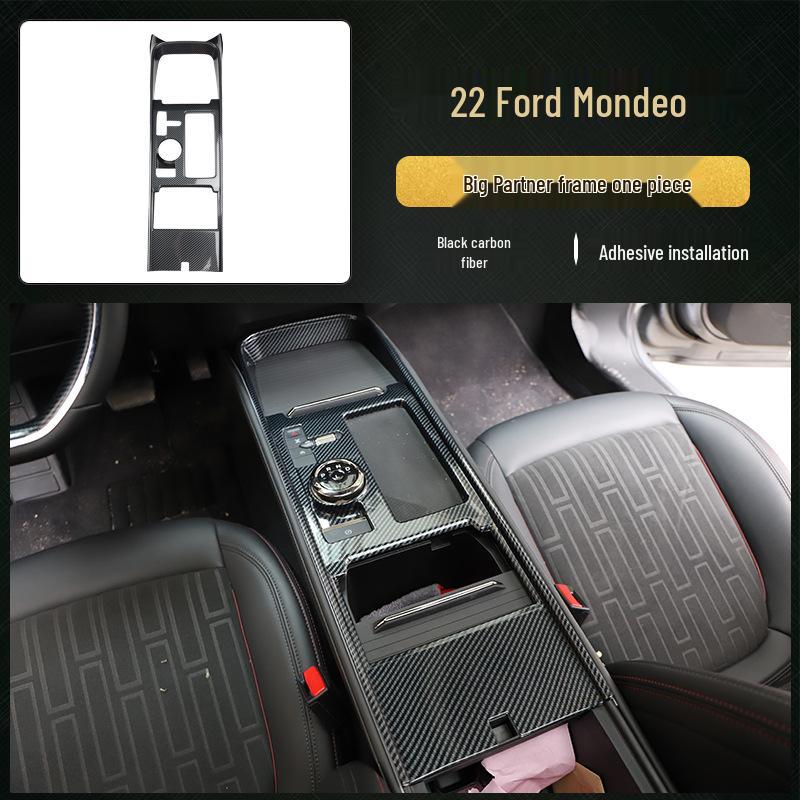 22 Mondeo Carbon Fiber Peach Wood Interior Sticker for Navigation Console & Power Window.