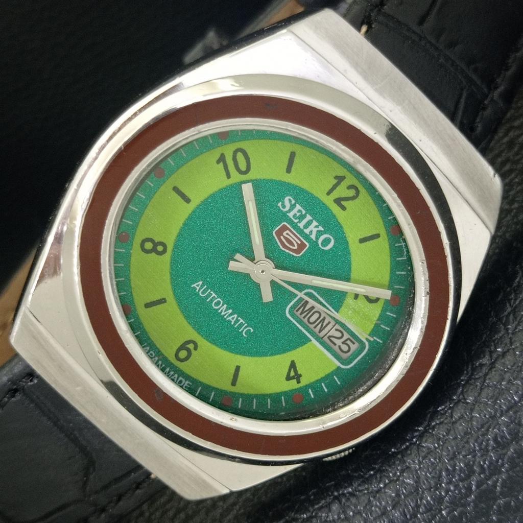 

ЯПОНИЯ ВИНТАЖ SEIKO 5 АВТОМАТИЧЕСКИЕ 7009A МУЖСКИЕ ЧАСЫ ЗЕЛЕНОГО ЦВЕТА ЦИФЕРБЛАТА a703043-1 R212-a703043