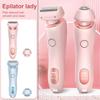 Electric Razors for Women 2-in-1 Bikini Trimmer IPX7 Waterproof Body Hair Remover for Underarms Legs