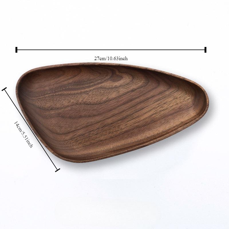 Natural Wooden Irregular Plates Black Walnut Wood Tray Cake Snack Plate Dessert Serving Tray Dishes Wood Utensils Tableware Gifts