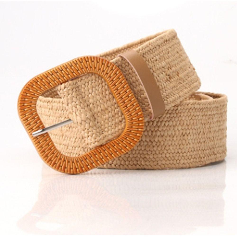 Ceinture Tressée Bohème en Paille Ceinture de Taille Style Ethnique Colorée Ceinture Style Bohème Décorative pour Jeans