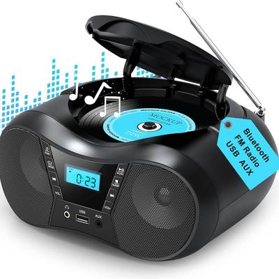 Retro All-in-One CD Stereo Player: Radio, Record, Album Playback