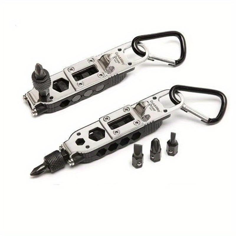 2pcs Multifunctional Mini Screwdriver Outdoor EDC Keychain Shape Screwdrivers Portable Steel Repair Tool