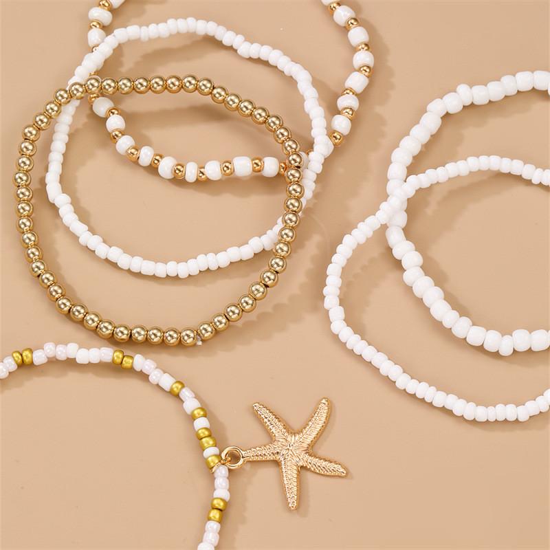 Bohemian Style Multilayer Glass Shell Jewelry Set For Women Gift