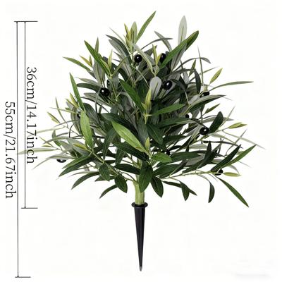 55cm Künstlicher Olivenbaum Topfpflanze, Künstliche Grüne Pflanze Für Innen Außen Heimdekoration, Realistischer Olivenbaum Für Höfe,