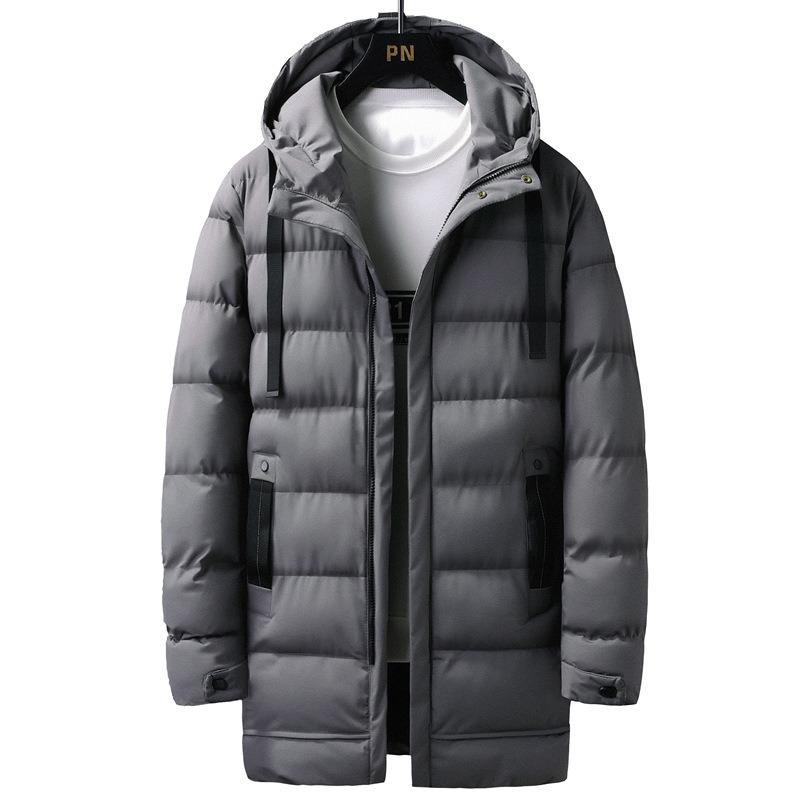 Winter Wear Men's Thickened Warm Medium and Long Hooded Clothes Men's Jacket Loose Coat Men