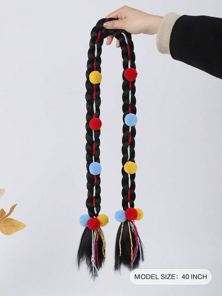 Ethnischer Wind Farbe Twist Zopf Perücke Farbe Seilzopf