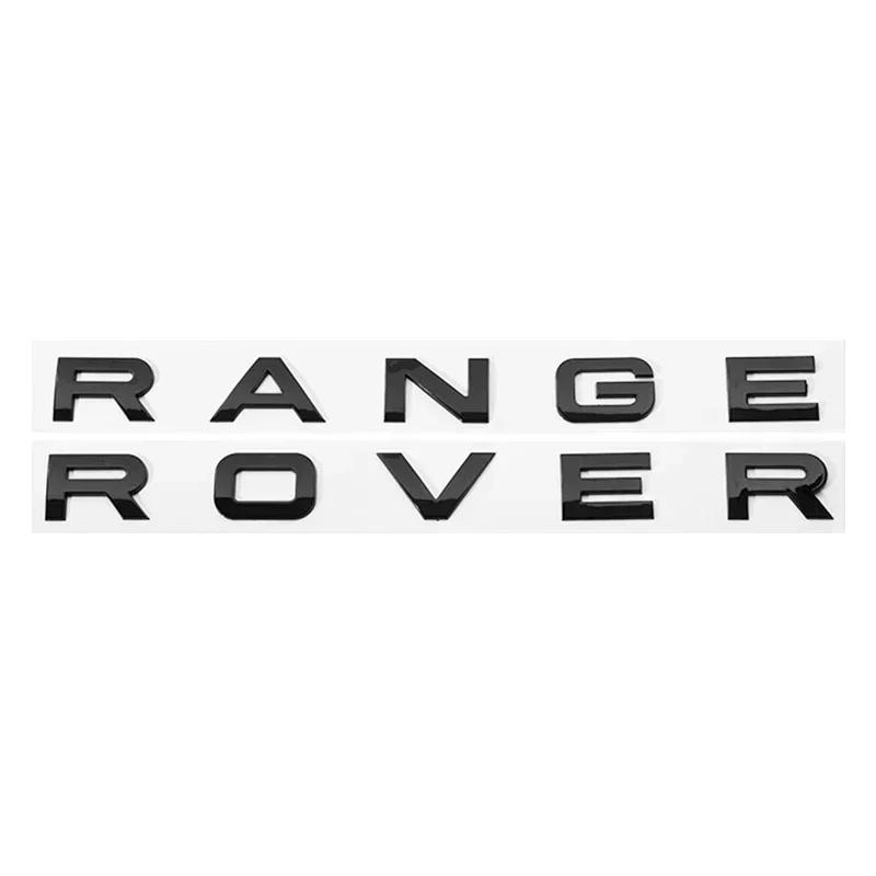 3D ABS Range Rover Car Bonnet Letters Logo Badge Emblem Sticker Accessories Land Rover Discovery Defender Sport Evoque HSE