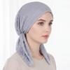 Fashion Ruffle Trim Women's Hijab Breathable Pleated Scarf Cap Head Scarf