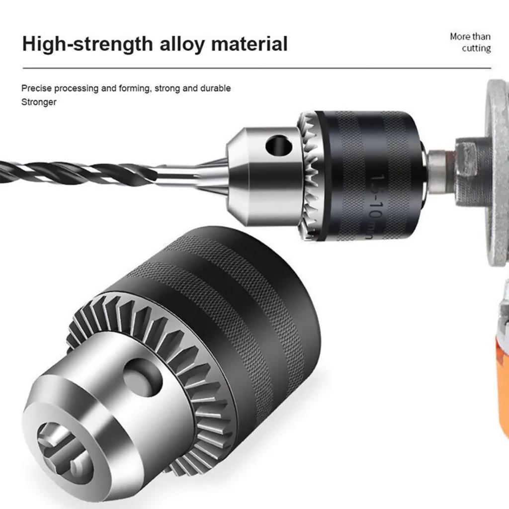 Angle Grinder to Electric Drill Conversion Iron Clamp for Screwdrivers and Electric Hammers Chuck, Three-Jaw Adapter, 1.5-10mm,