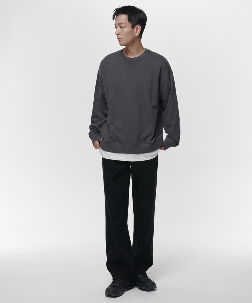 MUSINSA STANDARD Oversized Sweatshirt [Gunmetal]