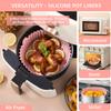Air Fryer Silicone Baking Tray Mat Circular High-Temperature Resistant Foldable Food Grade Double Ear Baking Tray