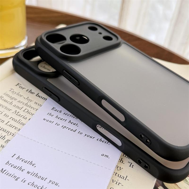 Luxury Matte Clear Armor Shockproof Case For iPhone 17 Air 16E 15 14 13 12 11 16 Pro Max Plus Silicone Bumper Hard PC Back Cover