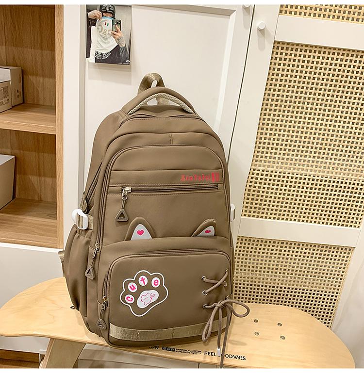 School bag new cute junior high school student school bag high value ins wind light large capacity backpack casual versatile backpack