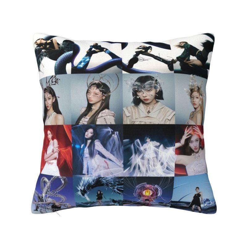 Custom Kpop A-Aespas Girls Karina Winter Giselle Ningning Pillow Case Sofa Luxury Cushion Cover Car Pillowcase