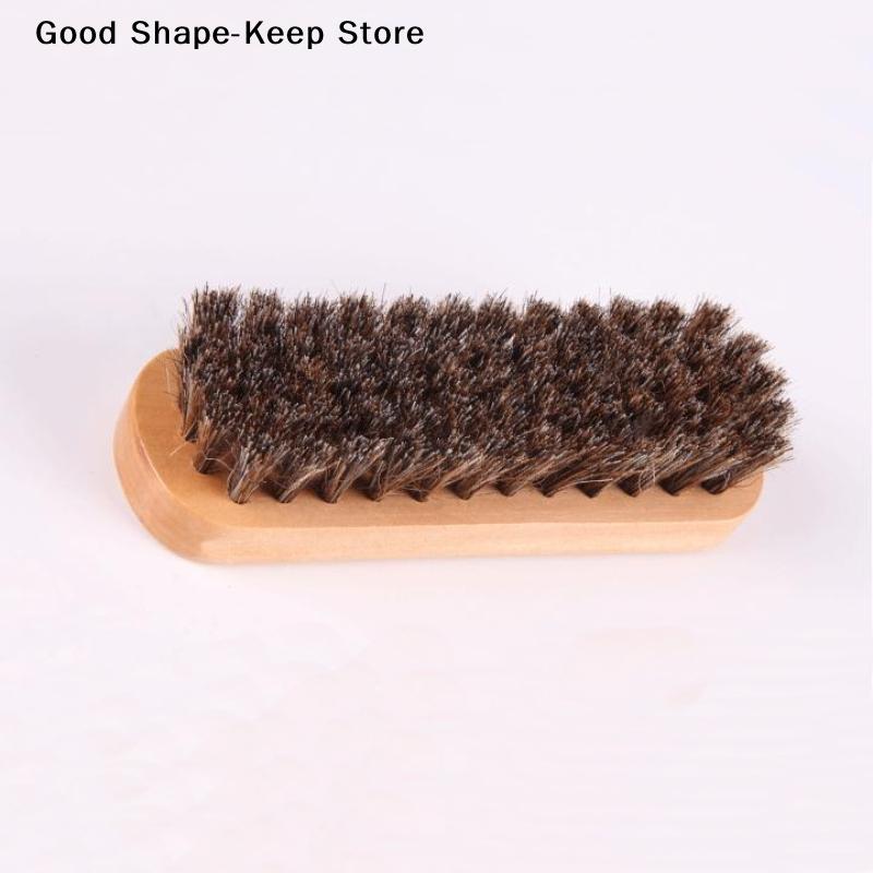 1/3Pcs Horse Hair Wood Brush Handle Dashboard Details Polishing Leather Shoe Care And Cleaning Shoe Brush And Cleaning Brush