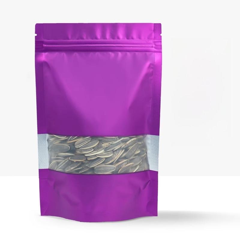 Colored Aluminum Foil Self-supporting Self Sealing Pouch Moisture Proof and Light Proof Sealed Packaging Bag Snack Multi-purpose Sealed Pocket