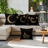 Black And Gold Ramadan Festival Pillowcase Bedroom Sofa Cushion Cover 100% Polyester Living Room Cushion Pillowcase Home Decor