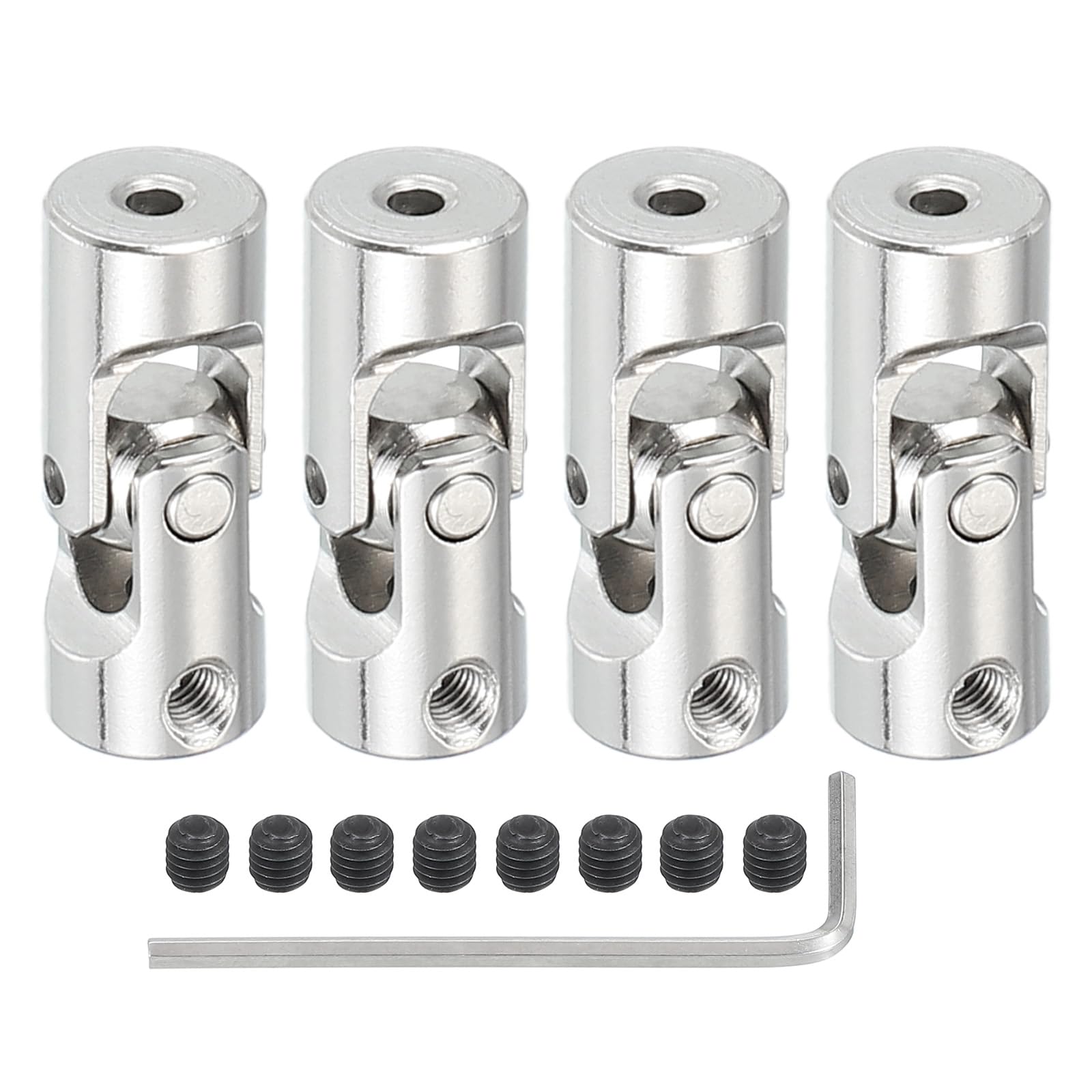 PATIKIL Universal Joint 2.3mm-2.3mm Inner Diameter Rotatable Universal Steering Shaft U Joint Coupler for 2.3mm - 2.3mm серебряный