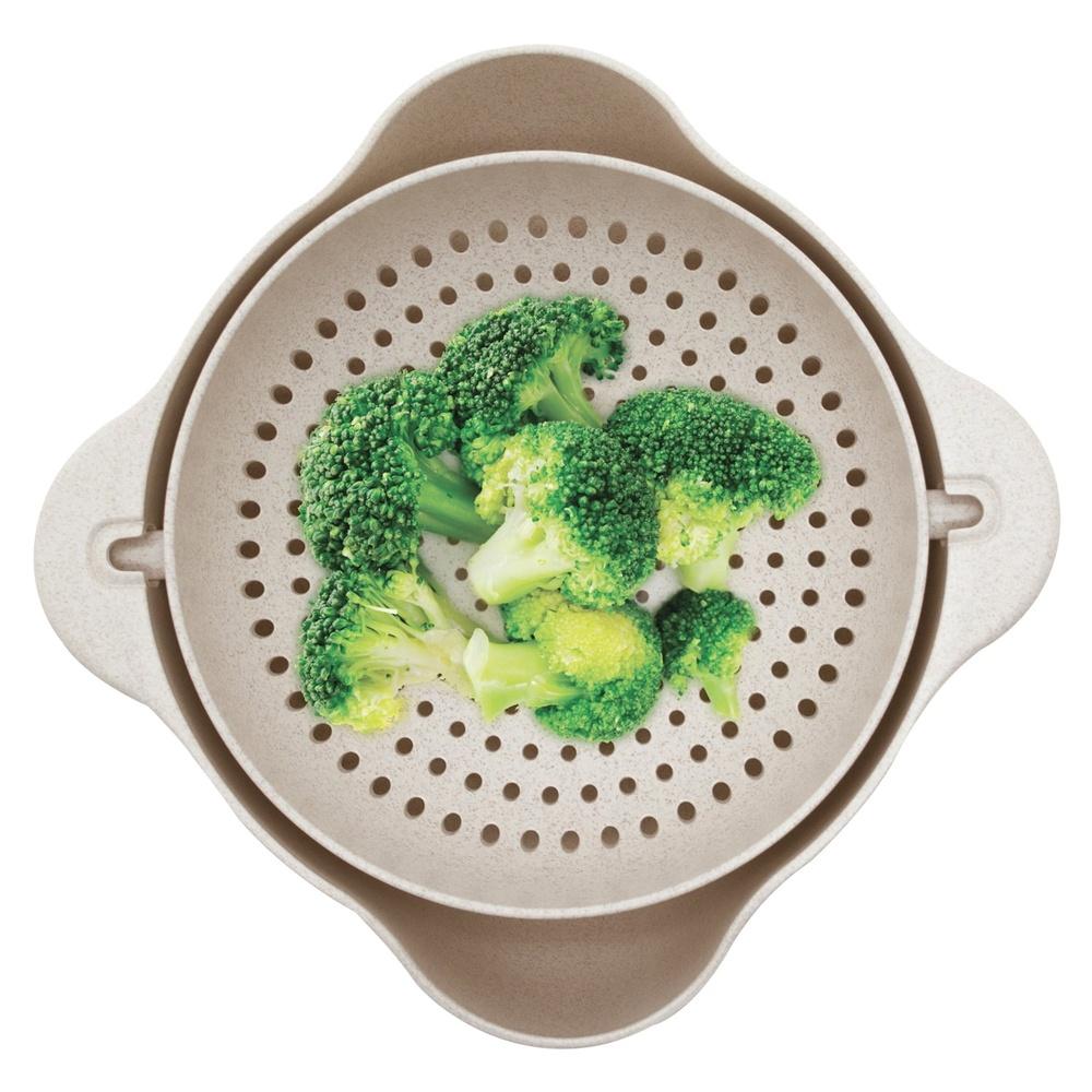 ECO Colander Bowl Set Nestable Design BPA Free Heat Resistant Kitchen Tool Food Safe Easy Storage 1.37qt 1.87qt