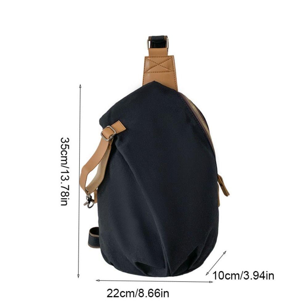 Large Capacity Nylon Crossbody Bag Solid Color Cycling Shoulder Bag Casual Phone Pouch  Unisex