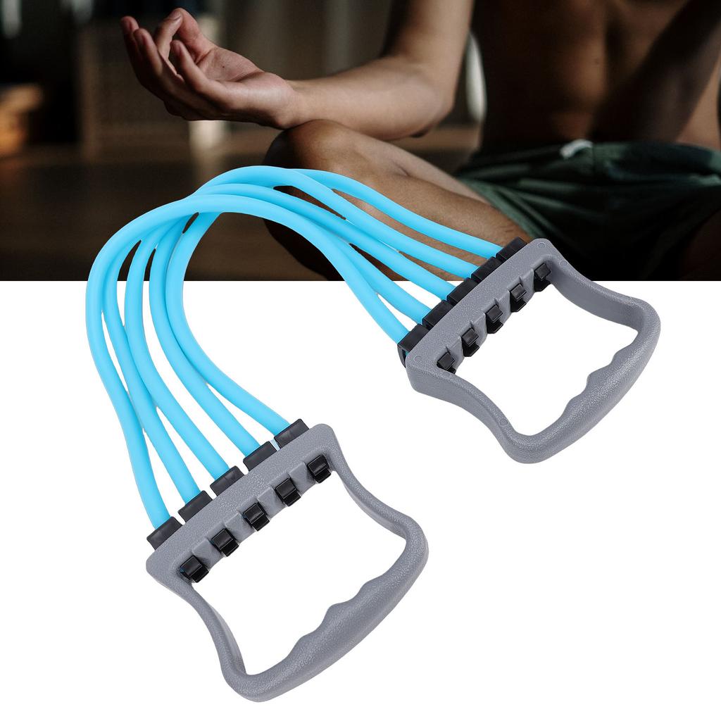 5 Tube   Resistance Band Fitness Training Stretch Exercise Band for Chest Arms Back Shoulder Workout