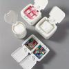 1pc Desktop Storage Box with Mini Lid and Pop-up Window,Swab,toothpick,Cosmetics,rubber bands,Student Miscellaneous Sorting Box