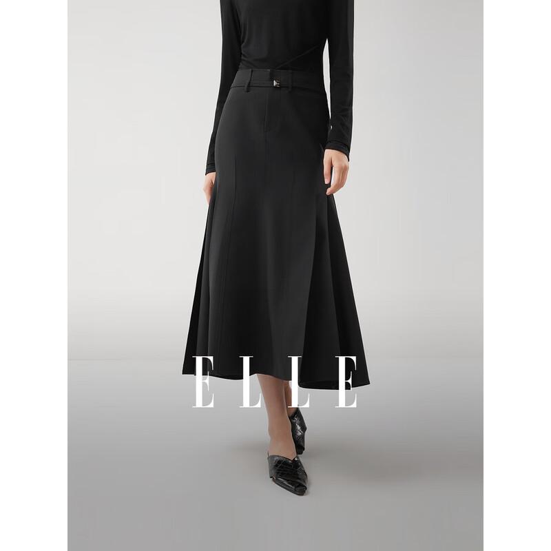 ELLE French Lambswool Fishtail Midi Skirt M