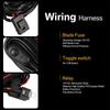 Wire Harness Harness Kit For Led Driving Light Strip Offroad Driving Work Electric 18Awg Waterproof Replacement Lightbar