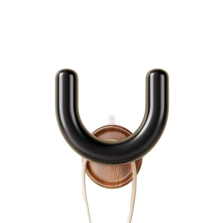 U-Shaped Suction Cup Slipper & Hook Wall Rack - No-Drill, Bathroom & Kitchen Storage Solution.