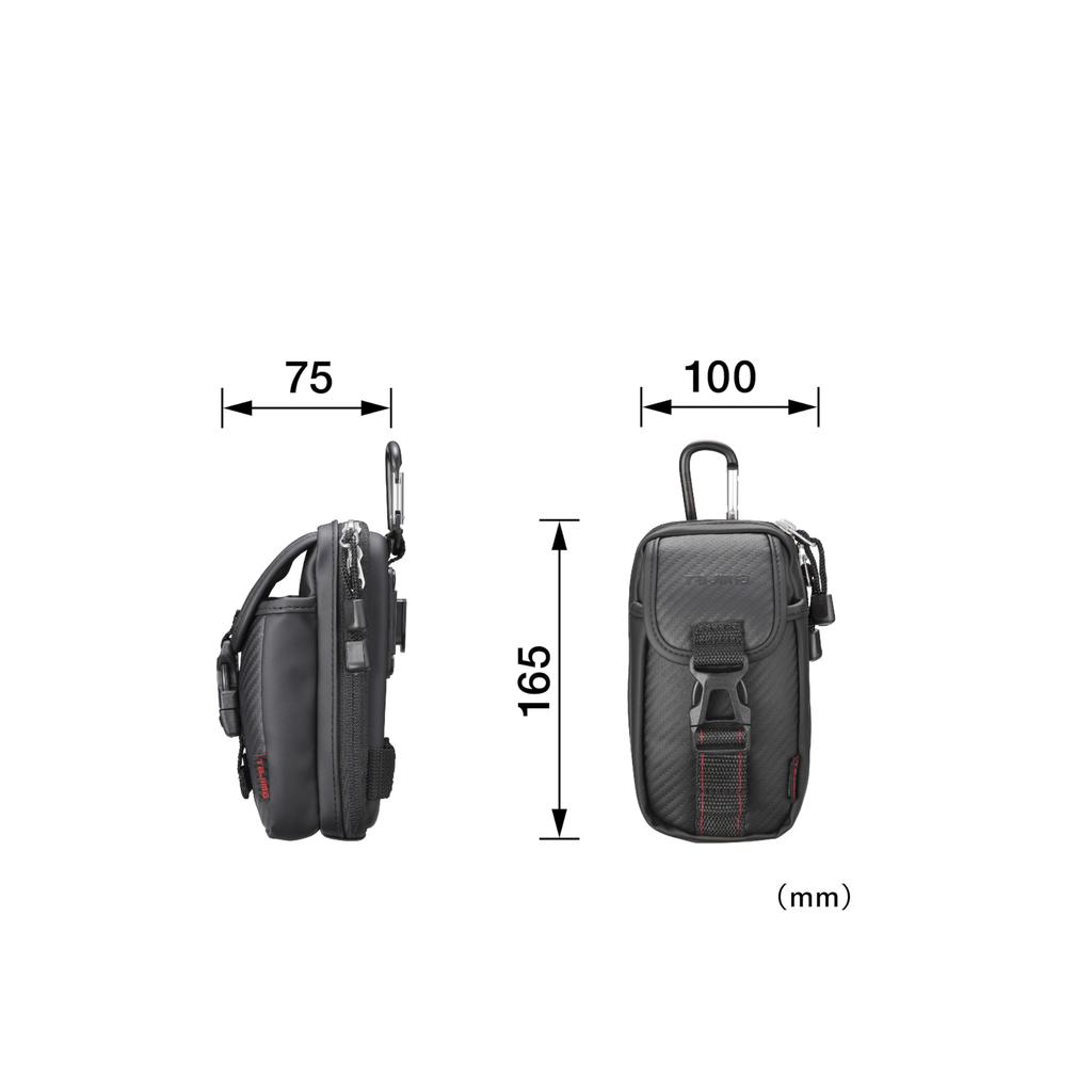 Tajima Safe System Safe Pouch Chest Pouch Attaches to the chest harness belt with a carabiner and can also be worn around the Includes a Velcro
