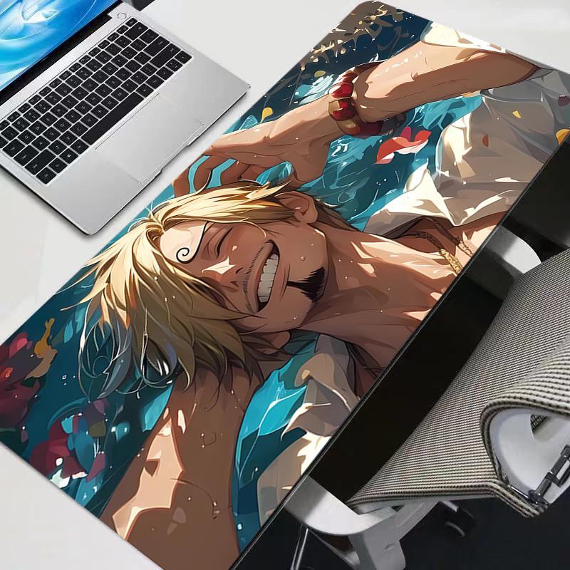 Neue Mauspads Großes Anime One Piece Sanji Gaming Zubehör Mauspads Gamer PC Komplett Computer Tastatur Schreibtischmatte Varmilo Tisch