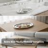 Mirror-Polished Silver Tray Elegant for Tabletop Entertaining, Everyday Home Use